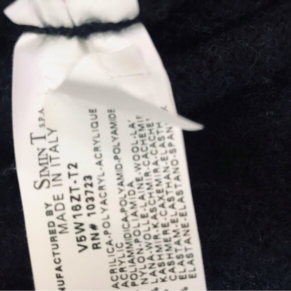 Armani Jeans Vintage Sweater Ruched Bell Sleeves Tassle Crop Stretch Cozy Hood 8 - Picture 12 of 16